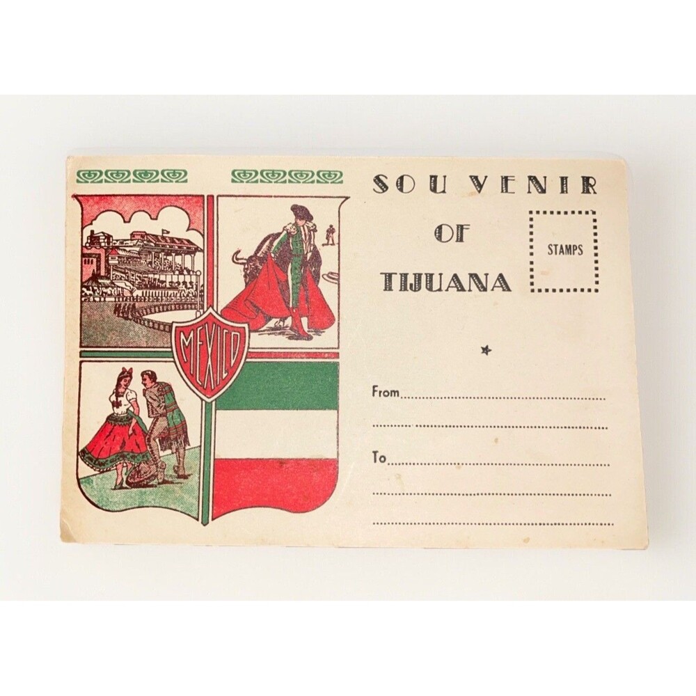 Old Mexico Souvenir of Tijuana Vintage Postcard & Photo - La Prueba Bar 1956